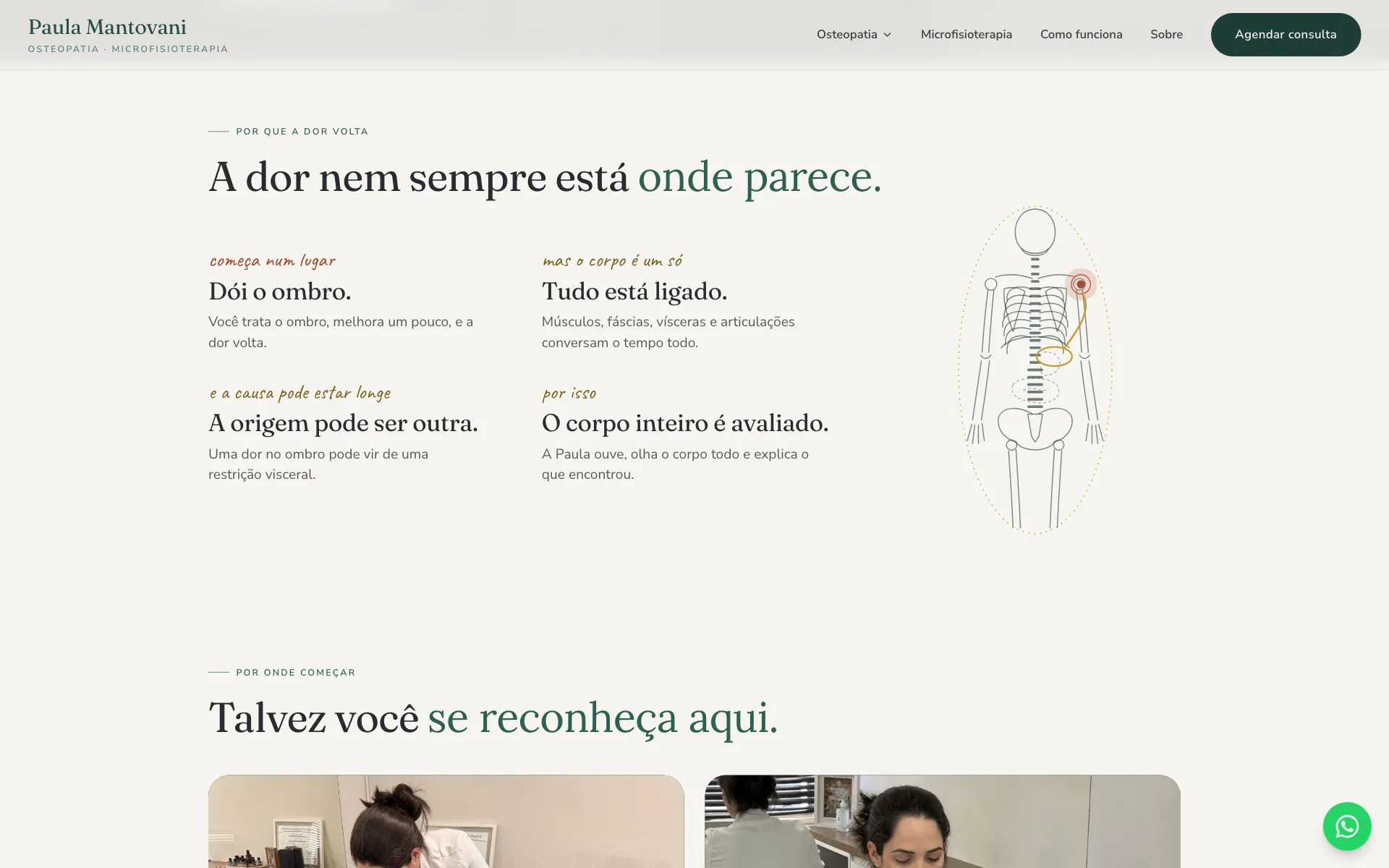Paula Mantovani, Physiotherapist